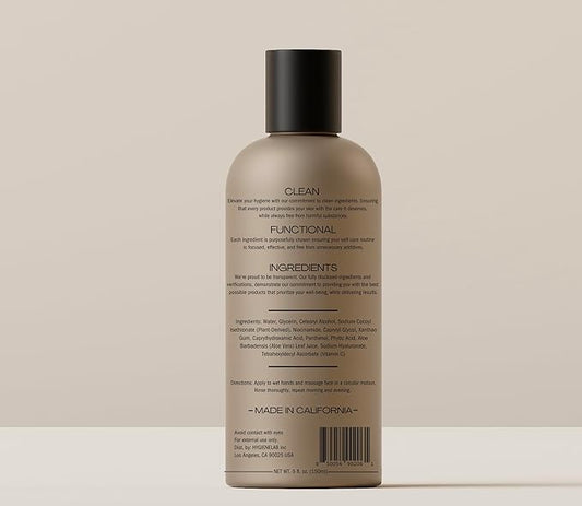 HygieneLab Face Duo – EWG Verified Face Wash (5 fl oz) & Moisturizer (1.7 fl oz), Removes Dirt, Hydrating Set with Aloe, Niacinamide, Vitamin C & Squalane