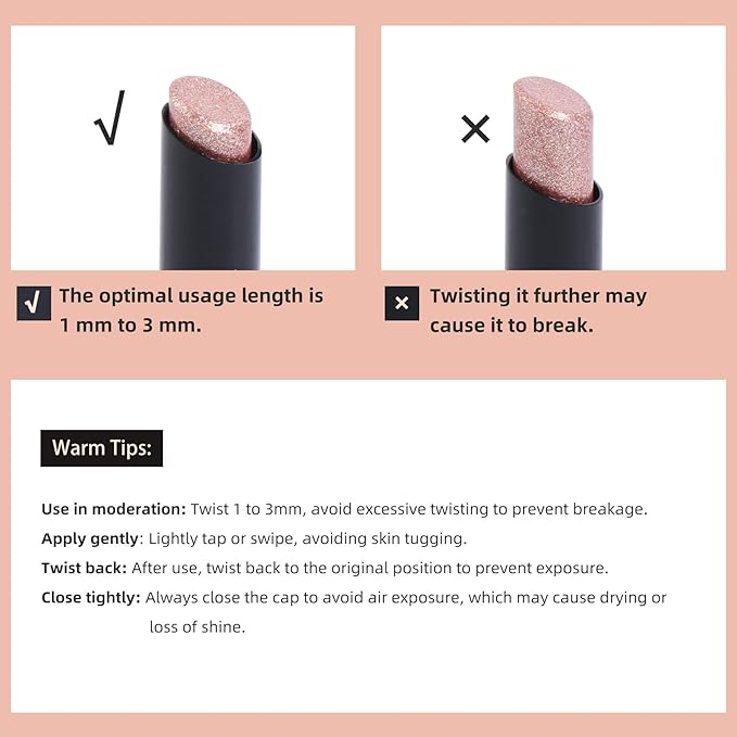 Shimmer Eyeshadow Stick Creamy Highlighter for Eyes, Lips Cheeks Long Lasting, Moisturizing, Multi Use High Pigment Glow for Day Night, Micro Pearls, Champagne Undertone (Stardust Sparkle)