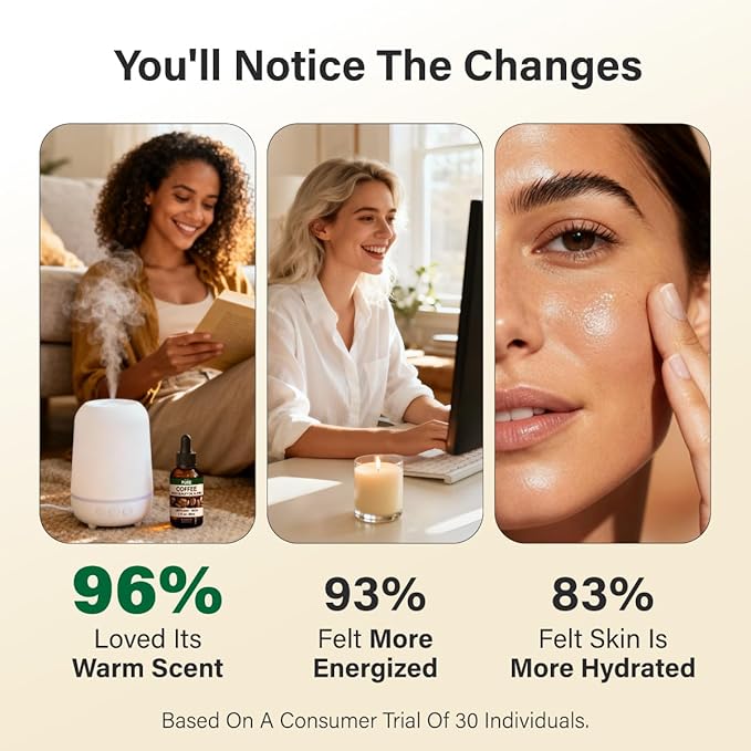 KUKKA Coffee Essential Oils - 1 Fl Oz - for Hair, Skin, Diffuser, Aromatherapy & DIY Soap Making Scent