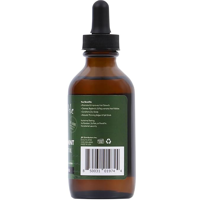 Sunny Isle Rosemary Mint Hair and Strong Roots Oil 3oz | Infused with Biotin & Jamaican Black Castor Oil | Strengthen and Nourish Hair Follicles | Dry Scalp, Split Ends