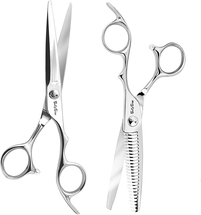 6.5inch Hair Cutting Shears + 25 Teeth Hair Thinning Scissors