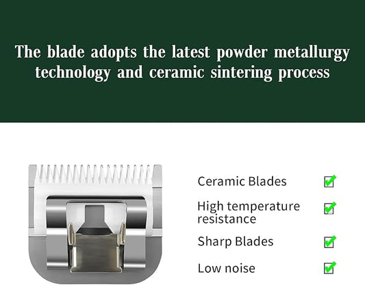 Professional Detachable Replacement Ceramic Blades set,compatible with oster Classic 76/Star-Teq/Power-Teq andi A*dis AGC,BDC,BGC,MBG Series Clippers (2#+1-1/2+3-1/2(3 pcs))