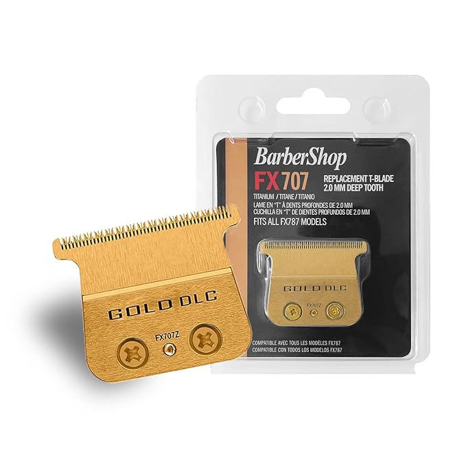 FX707Z DLC Replacement Blades Compatible with BaBylissPRO Outlining Hair Trimmers FX787 and LoPROFX Trimmers FX726,2 Pack