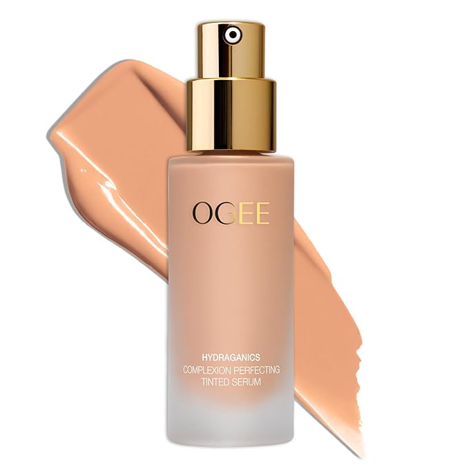 Ogee Complexion Perfecting Liquid Foundation - Lightweight Tinted Moisturizer For Face (Larch 2.25C - Light Medium, Beige Undertones) - with Vitamin C & Jojoba Oil - Certified Organic & Made in USA