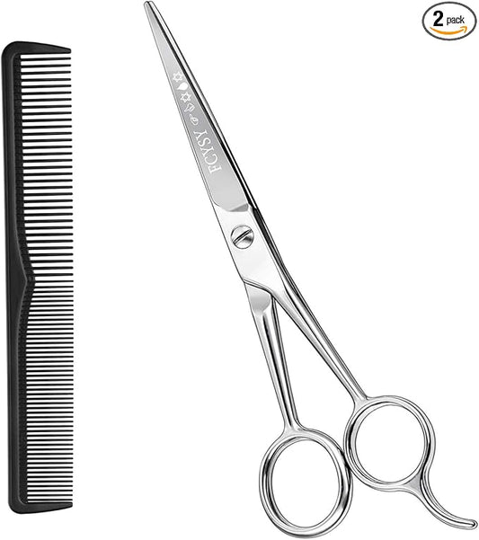 Fcysy Haircut Scissors - Professional Hair Stylist Kit with Comb Set for Men & Women