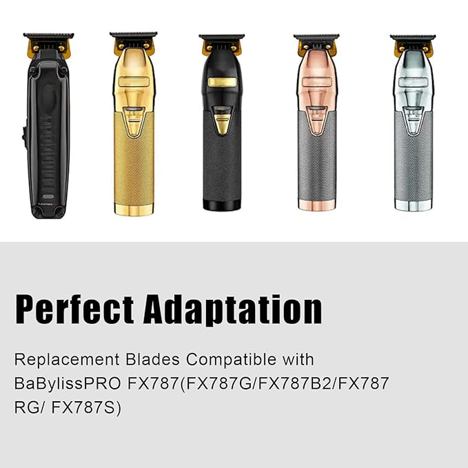 FX707Z DLC Replacement Blades Compatible with BaBylissPRO Outlining Hair Trimmers FX787 and LoPROFX Trimmers FX726,2 Pack