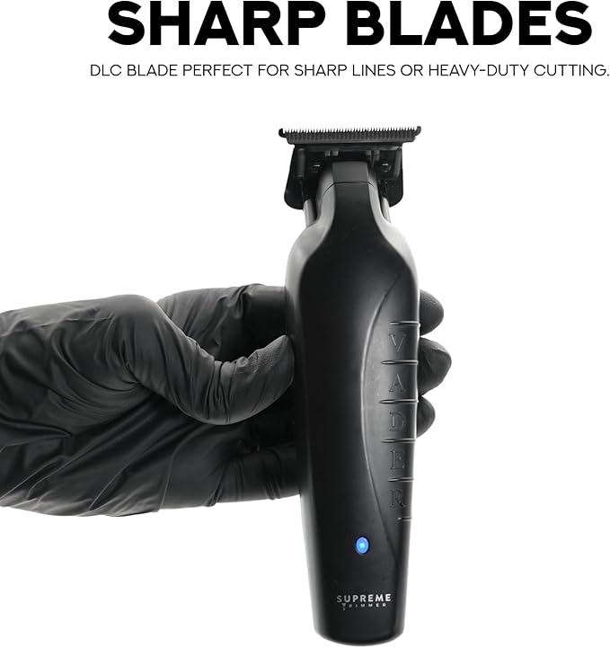 Supreme Trimmer Vader ST3778 – Professional Cordless Barber Liner | 210 Min Runtime, 7000 RPM Motor, Zero Gap DLC T-Blade, USB-C Fast Charging | Beard, Hair & Body