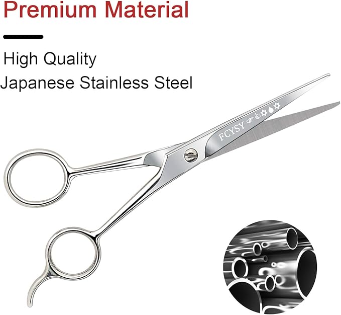 Fcysy Haircut Scissors - Professional Hair Stylist Kit with Comb Set for Men & Women