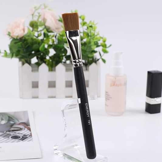 ENERGY Square Foundation Brush for Liquid Cream Makeup Professional Flat Face Mask Brush for Facial Premium Soft Synthetic Contour Brush for Blending Liquid Cream Foundation Emulsion Cosmetics 191