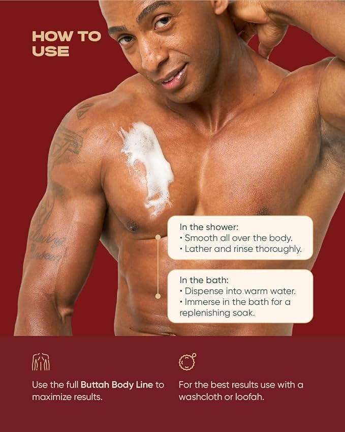 Buttah Skin by Dorion Renaud CocoShea Body Wash 10oz - Nourishing Body Wash for Men & Women - African Cocoa Butter Daily Body Wash - Natural Nutrients & Vitamins - Black Owned Skincare