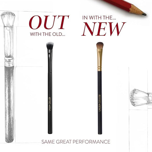 LAURA GELLER NEW YORK All-Over Eye Shadow Brush, Black Wooden Handle