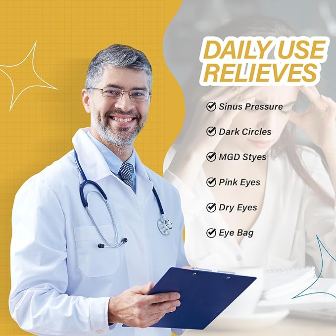 ProCIV 16 Packs Steam Eye Masks for Dry Eyes Heating Eye Mask Warm Compress for Eyes Relief Stress, Eye Fatigue Travel Essential Self Heating Moist Sleep Mask SPA Accessories