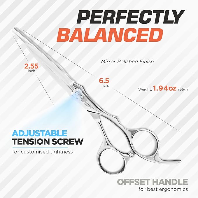 Fagaci Professional Hair Scissors & Thinning Shears Extreme Cut, ATS314 Steel Hair Cutting Scissors Professional, 440C Steel Thinning Scissors, Hair Shears, Hair Scissors Professional, Barber Scissors
