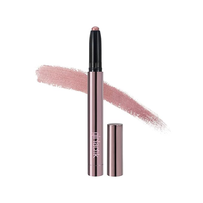 Girlactik Creamy Eyeshadow Stick- Long Lasting and Water-Resistant, Shimmering and Matte Colors Eye Shadow Stick Makeup, Built-in sharpener - 2 g / .07 oz (Satini)