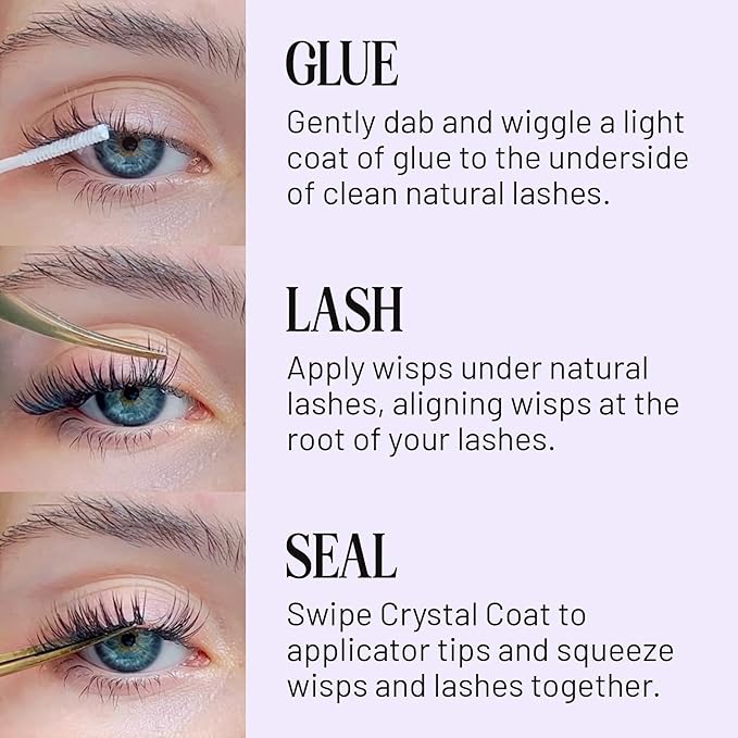 Lilac St - Hollywood Glamorous Faux Eyelash Clusters (14mm) - Dynamic & Fluttery Volume - DIY Lash Extension Wisps - Lightweight & Lifelike - Lasts 10 Days - Women Founded - 10 Lashes