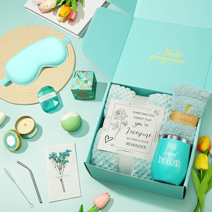 Happy Birthday Gifts for Women Mom Her Friend Sister Wife Grandma, Self Care Gifts Get Well Gifts Unique Relaxing Spa Gift Basket Set, Christmas Gifts for Women Mom Wife Grandma Friends Sister