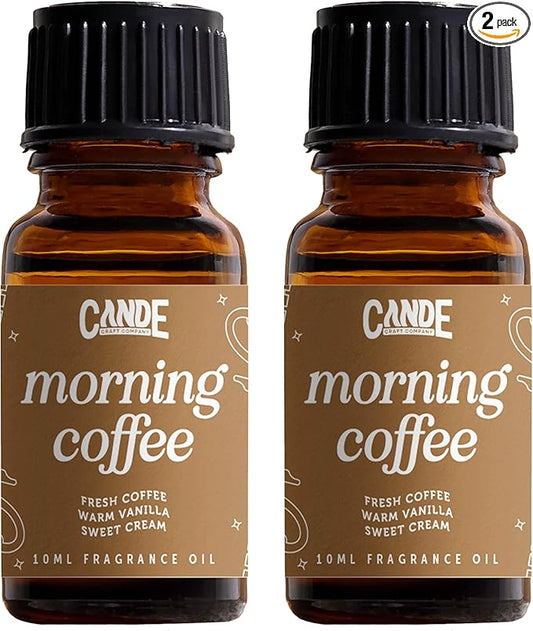 CANDECraftCo Premium Fragrance Oil – Diffuser Oils Fragrances Scented for Home, Candle Soap Making Supplies, Aromatherapy Blends for House (0.34 Fl Oz) (2-Pack, Morning Coffee)