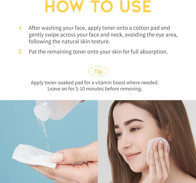 #OOTD Vitamin C Toner for Face – Formula with Niacinamide, Heartleaf, and Squalane – 8.45 FI Oz