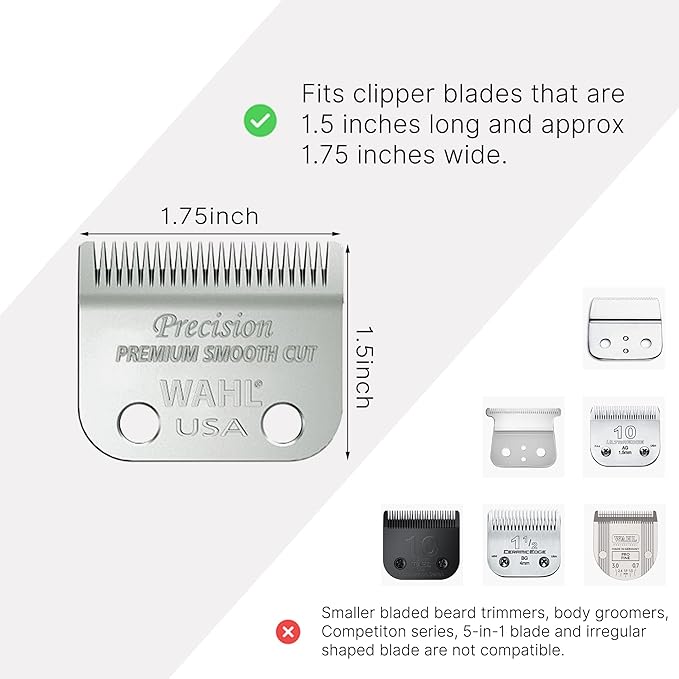 Clipper Guards for Wahl 10 12 14 16 18 20 Hair Clipper Guards 6pcs Extra Long Clipper Guard Attachments 2.5 Inch Clipper Guides Multiple Sizes Universal 2.5", 2.25", 2", 1.75", 1.5", 1.25" (Gray)