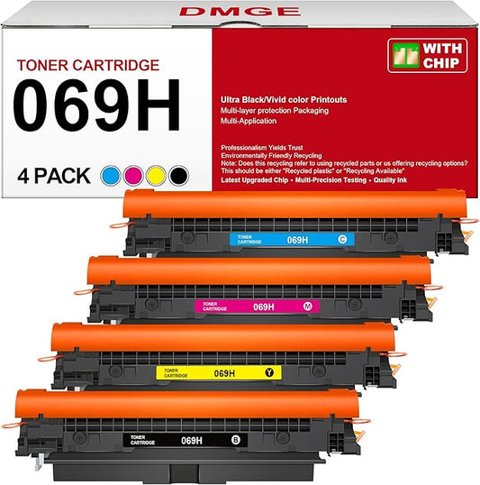 069H Toner Cartridges Set Mf753cdw - High Yield Replacement for Canon 069 Toner Cartridge Set, Works for Canon Color ImageCLASS Mf753cdw MF751Cdw MF752Cdw LBP674Cdw MF752Cdw MF756Cx LBP673Cdw (4 Pack)
