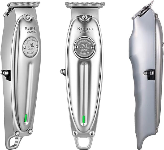 KEMEI Professional Beard and Hair Trimmer for Men, Cordless T-Blade Trimmers, Electric Hair Clippers for Barbers and Stylists, All Body Grooming Model 1949