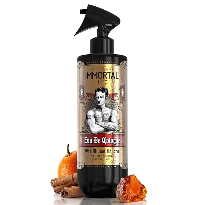 One Million Dollars After Shave Spray Body/Face 17oz. Premier Men's Cologne, - Exclusive Barbers - Softens Skin - Refreshes/disinfects and Relieves Face and Skin - Moisturizing Formula After Shaving