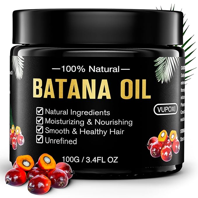 Batana Oil for Hair Growth: Dr Sebi Organic Raw Batana Oil from Honduras - 100% Pure & Natural - For Thicker & Stronger Hair - 4 FL OZ (4fl, unscented)