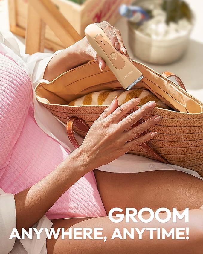 MANSPOT LADYSPOT™ Finishing Trimmers, Electric Shaver for Women, Hair Trimmer for Womens, Shaving & Grooming Sets Kit with 3 Guard and Replaceable Ceramic Blade Heads, Waterproof Wet/Dry(Orange)