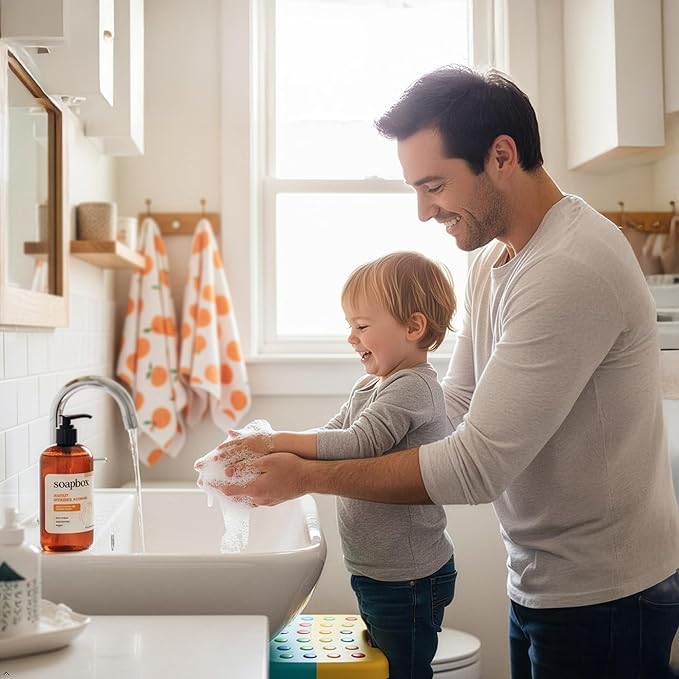 Soapbox Liquid Hand Soap, Sweet Orange Citrus - Gentle, Moisturizing Hand Cleanser, Aromatic & Soothing, Vegan & Cruelty Free Hand Wash for Kitchen and Bathroom, 12oz Pump Bottles (Pack of 3)