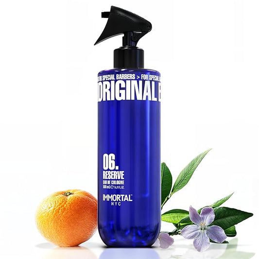 Immortal NYC Reserve 06, After Shave Spray Body/Face Men's Cologne, 17 oz - Exclusive Barbers - Softens Skin - Refreshes/disinfects and Relieves Face and Skin - Moisturizing Formula After Shaving