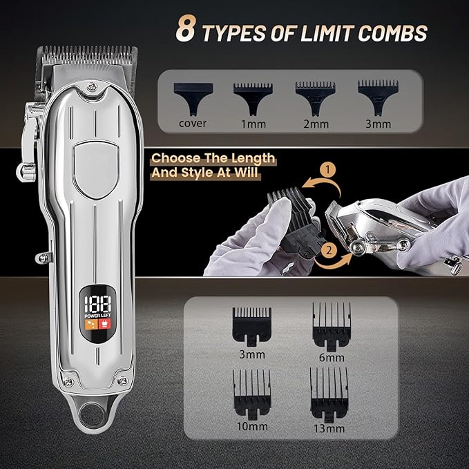 Mensure Hair Clippers for Men Hair Clipper Comes Standard with Multiple Limit Combs