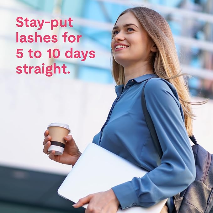 Silly George Single-Size Pop-On Lashes - DIY 1-Step Pre-Glued Faux Eyelash Cluster Kit, Natural Look Extensions, Pack of 24 Individual Clusters, Black - Rosy, 12mm