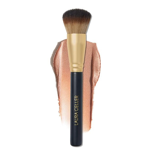 LAURA GELLER NEW YORK The Wonder Brush - Makeup Brush with Wooden Handle - Cream & Liquid Blush - Even Application and Blending