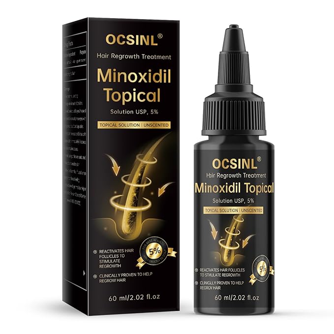 Minoxidil for Men & Women, With Biotin, Batana Oil, Rosemary Essential Oil, Effective Hair Loss Solution, Hair Loss Treatment for Hair Regrowth, Non-Greasy 5% Minoxidil (A3)