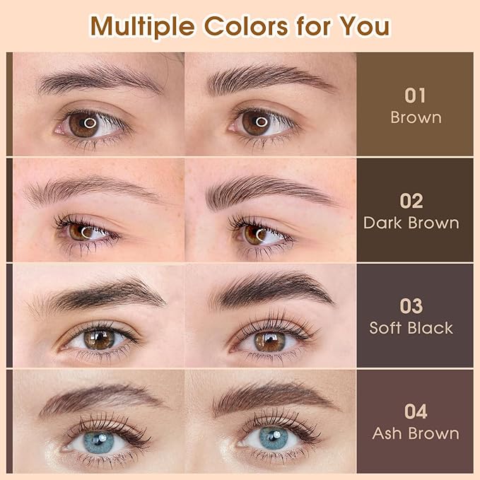 Microblading Brow-Fection Brow Eyebrow Pencil – Angled Brush Tip, Wild Natural Hair-Like Strokes, Patented Design, Long-Lasting & Smudge-Proof, for Beginners & Pros(03 Soft Black）