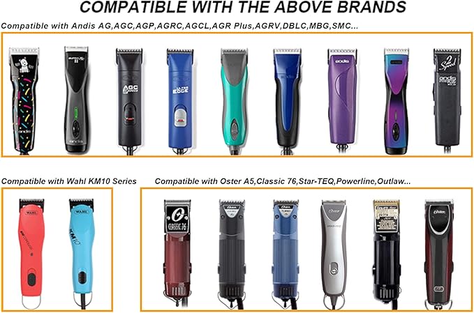 Professional Detachable Replacement Ceramic Blades set,compatible with oster Classic 76/Star-Teq/Power-Teq andi A*dis AGC,BDC,BGC,MBG Series Clippers (Size 2#+Size3#)