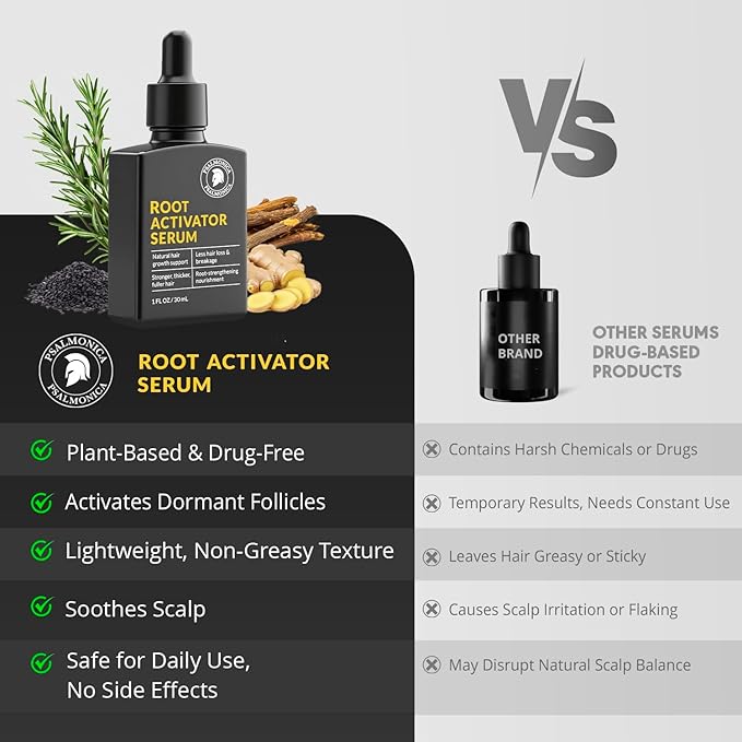 Hair Growth Serum: Root Activator Scalp Serum for Hair Loss and Regrowth Treatments – Natural Hair Oils for Hair Growth for Men Women (1 Fl Oz (Pack of 1))