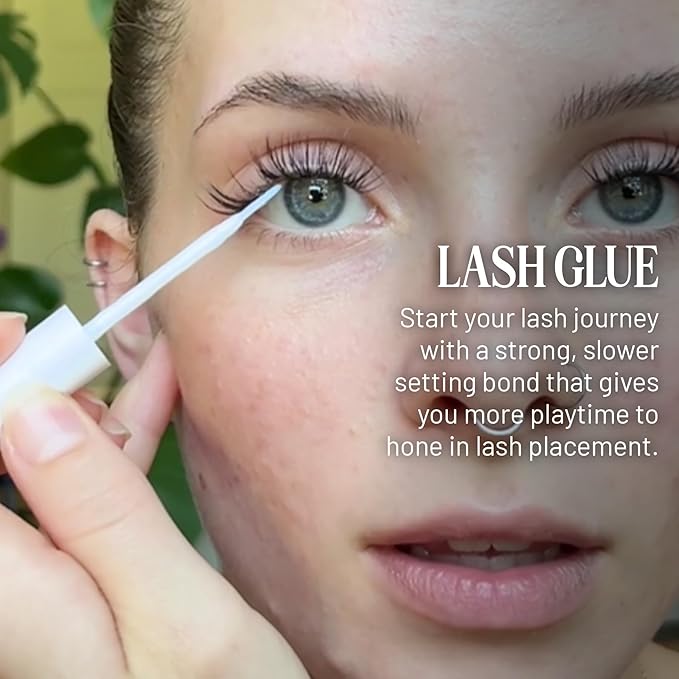 Lilac St - Originals Starter Kit - Includes Natural Faux Eyelash Clusters (10mm & 12mm), Clear Lash Glue, & Lash Applicator - Lightweight & Lifelike - Lasts 10 Days - Cruelty Free, Vegan - 20 Lashes