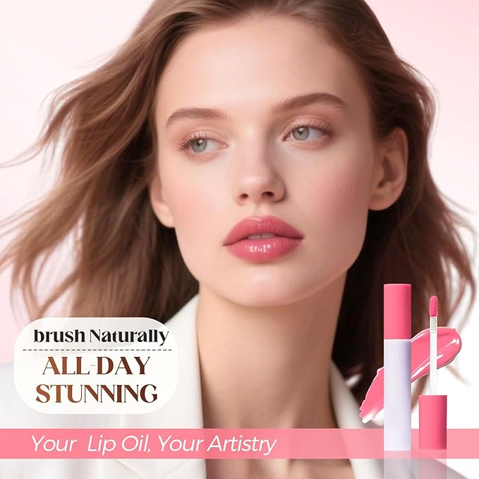 Lips Staining Lip Oil, 2026 New Lip Tint Lips Oil Long-Lasting Moisturizing, Plumping Hydrating Glossy Lip Glosses, Glossy Lip Stain Creamy Texture for Girl and Women (BLACK CHERRY)
