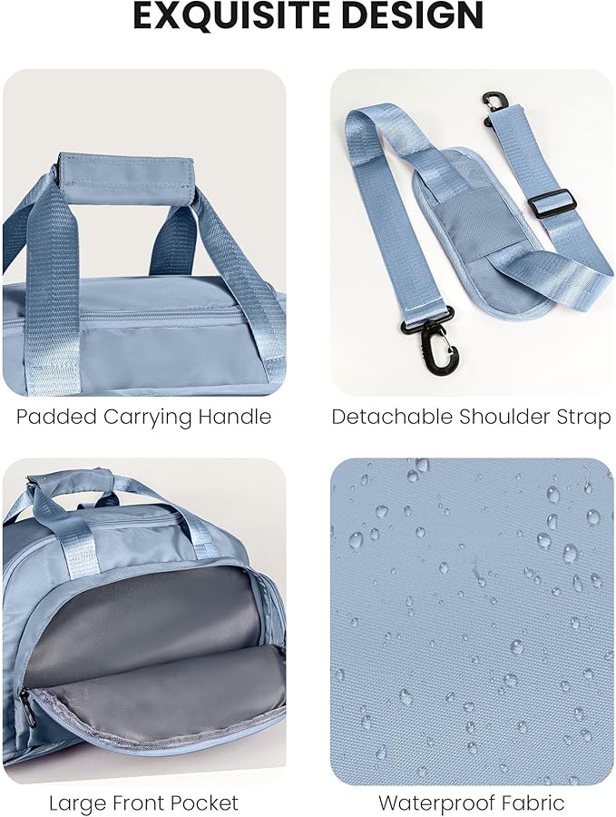 Birthday Gifts for 6 7 8 9 10 11 12 13 Year Old Girls, Initial Gym Bags with Shoe Compartment, Dance Bag for Girls, Monogram Kid Overnight Bags, Small Travel Duffle Tote (Letter C)