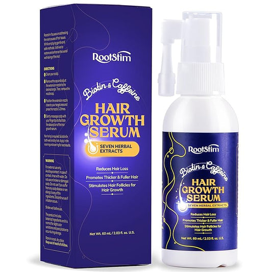 Hair Growth Spray, Rice Water & Biotin & Caffeine, Hair Growth Serum for Men & Women, Hair Oils for Hair Growth -Longer, Fuller Hair, Enriched with Seven Herbal Extracts 2.03 Fl Oz (Pack of 1)
