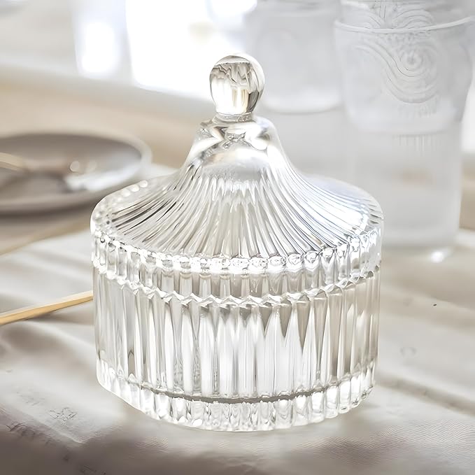 2 Pcs Large Body Powder Puff and Container Powder Container with Puff Powder Puff Crystal Container Soft Washable Reusable Velour Face Body Glitter Powder Puff Wet Dry Makeup (Colorful Simple)