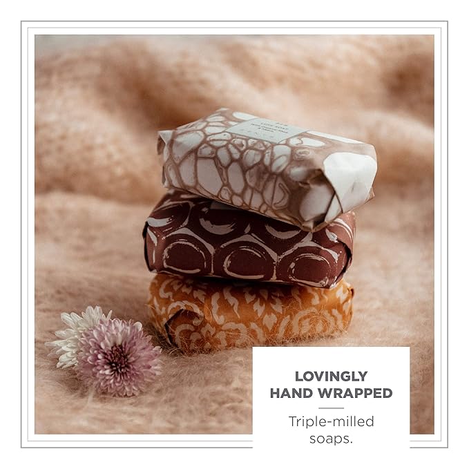 Zents Triple-Milled Luxe Bar Soap (Earth Fragrance) | Moisturizing Soap with Organic Shea Butter | Gentle Hand & Body Wash | Nourishes & Softens Skin | 5.7 oz