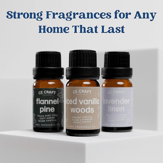 CANDECraftCo Premium Fragrance Oil – Diffuser Oils Fragrances Scented for Home, Candle Soap Making Supplies, Aromatherapy Blends for House (0.34 Fl Oz) (2-Pack, Bourbon Vanilla)