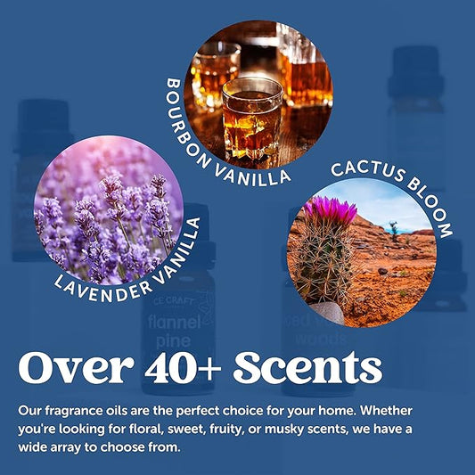 CANDECraftCo Premium Fragrance Oil – Diffuser Oils Fragrances Scented for Home, Candle Soap Making Supplies, Aromatherapy Blends for House (0.34 Fl Oz) (4-Pack, Bourbon Vanilla)