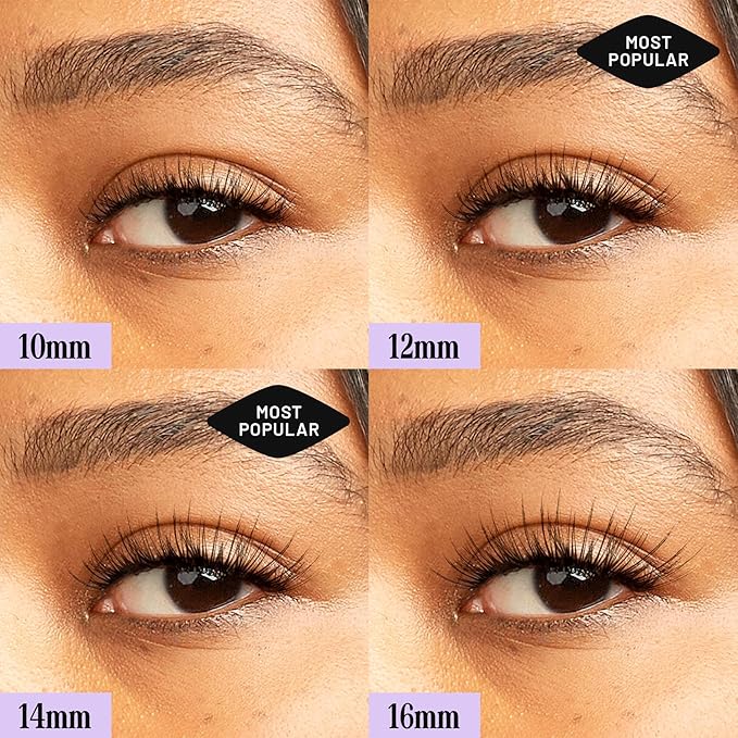 Lilac St - Dawn Natural Faux Eyelash Clusters (10mm) - Dynamic & Fluttery Volume - DIY Lash Extension Wisps - Lightweight & Lifelike - Lasts 10 Days - Women Founded, Cruelty Free, Vegan - 10 Lashes
