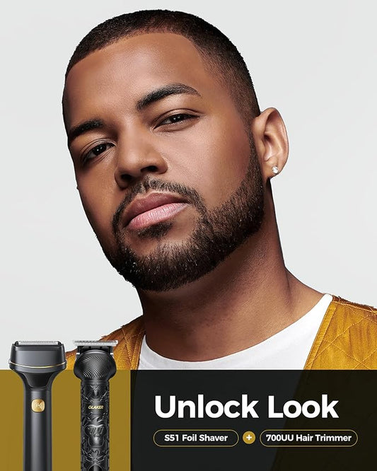 GLAKER Hair Clippers for Men Professional, Cordless Clippers for Hair Cutting, Mens Bear Trimmer, Electric Razor Barber Clippers Hair Trimmer, Gifts for Men