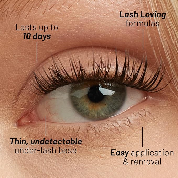 Lilac St - Brazil Dramatic Faux Eyelash Clusters (10mm) - Dense & Distinctive Look - DIY Lash Extension Wisps - Lightweight & Lifelike - Lasts 10 Days - Korean Silk - Cruelty Free, Vegan - 10 Lashes