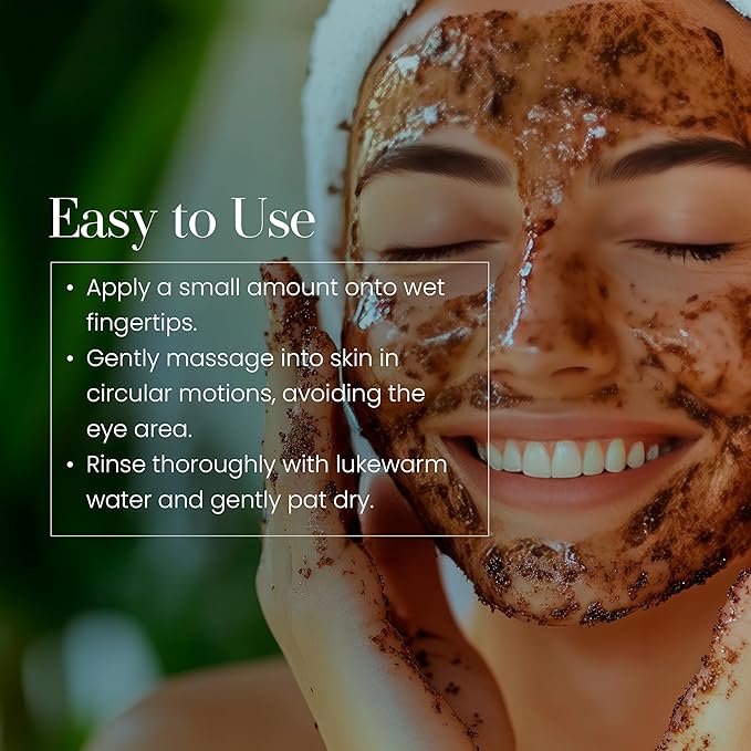 Hylunia Skincare Grape Seed Facial Scrub – Gentle Exfoliating Face Scrub with Ground Grape Seed, Bentonite Clay, and Alpha Hydroxy Acid for smooth, glowing skin and refined pores, 5.1oz