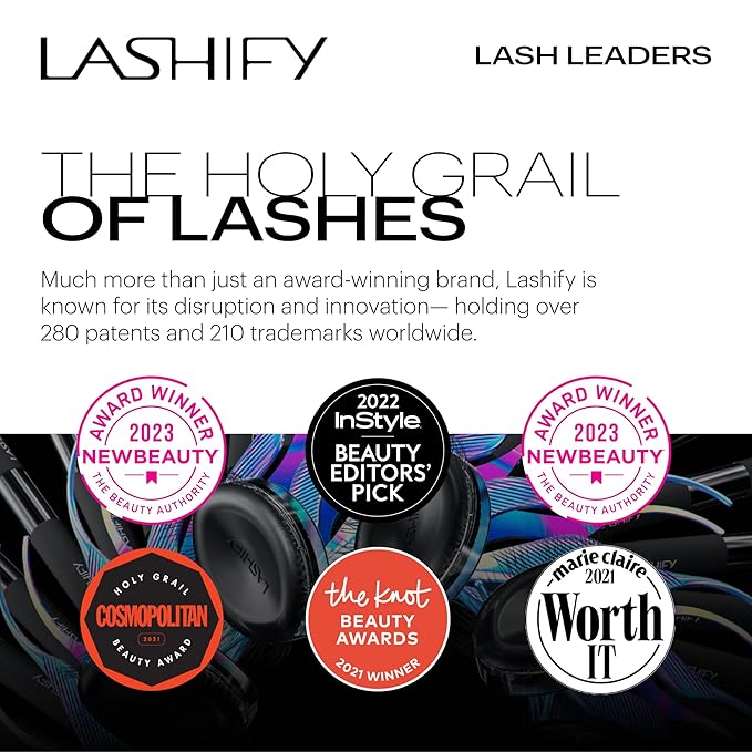 Lashify Curl 10mm Gossamer DIY Eyelash Extensions Refill, Black, Easy False Eyelashes for a Natural Look